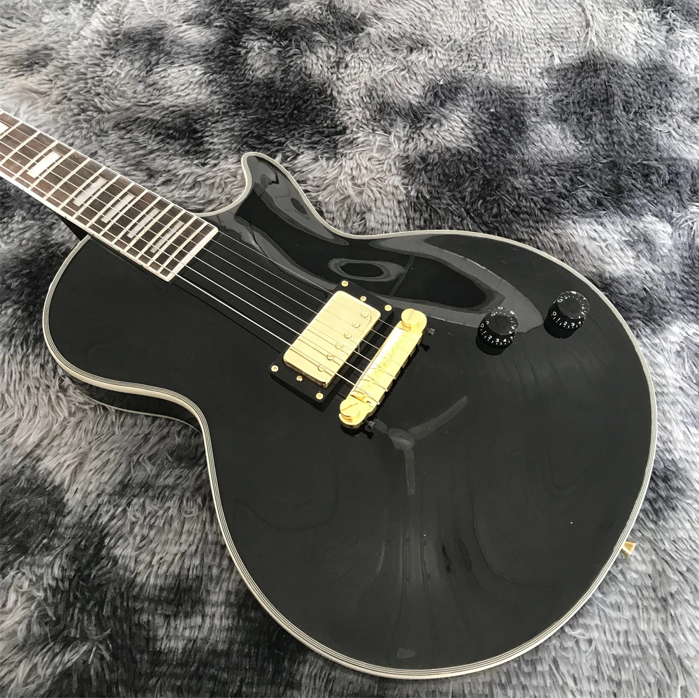 

6-string electric guitar Rosewood Fingerboard Mahogany Body Maple Neck in Black