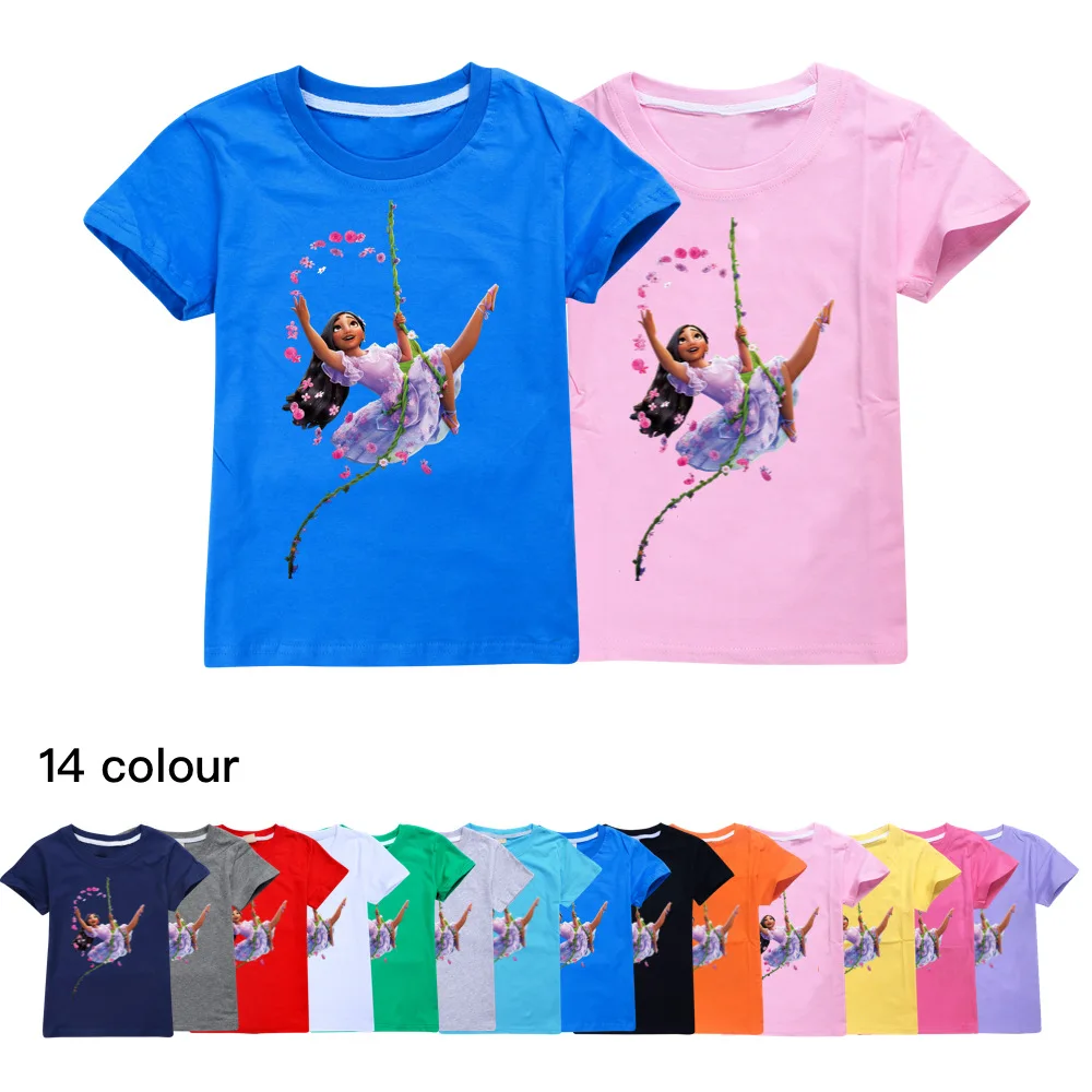 

2022 Encanto Boys Fashion Tops Summer New Cotton Breathable Baby Girls T-Shirts Kids Clothing 2-16 Years Old