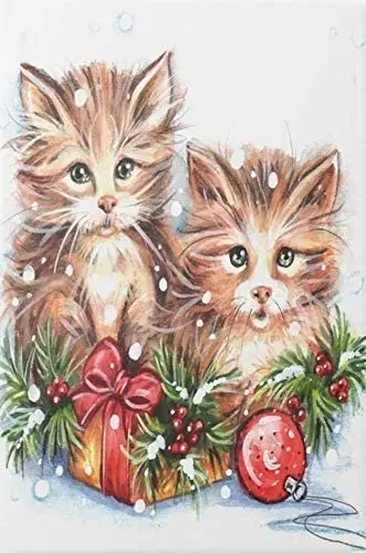 

Рождественская жестяная вывеска в виде кота, украшение для дома, бара, паба, гаража, кафе, декор для стен, Декор для дома, винтажная металличе...