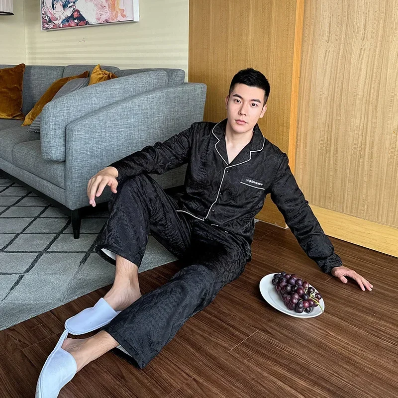 24-летние новые черные атласные бархатные мужские брюки Aurora с длинными рукавами