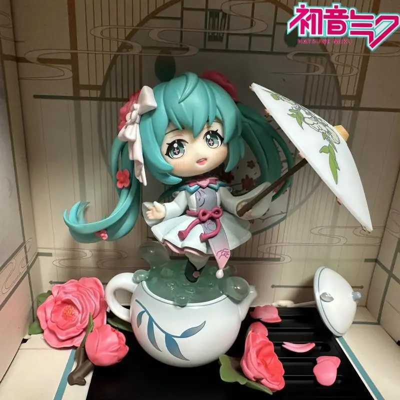 Фигурка игрушечная из ПВХ, Вокалоид, хатсун, Мику, цветок, дождь