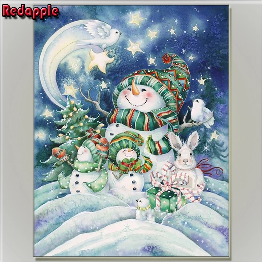 

Snowman 5D New Art Full Diamond Embroidery Diy Diamond Painting Cross Stitch Kit Diamond Mosaic Craft Christmas Gift Needlework