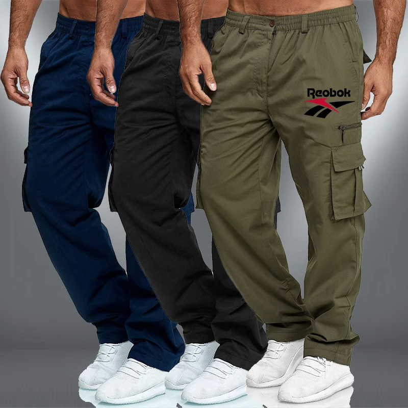 

2023 Men's Elastic Waist Travel Quick Dry Breathable Cargo Pants Luxury Brand Pants Stretch Lightweight Trousers Multi Pockets
