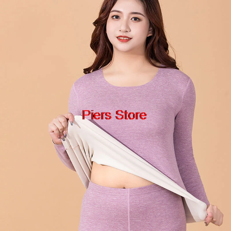 New 2022 Thermal Underwear Warm Winter Long Johns High Elasticity Seamless Intimates Sexy Ladies Long Sleeve Tops+Pants Suit
