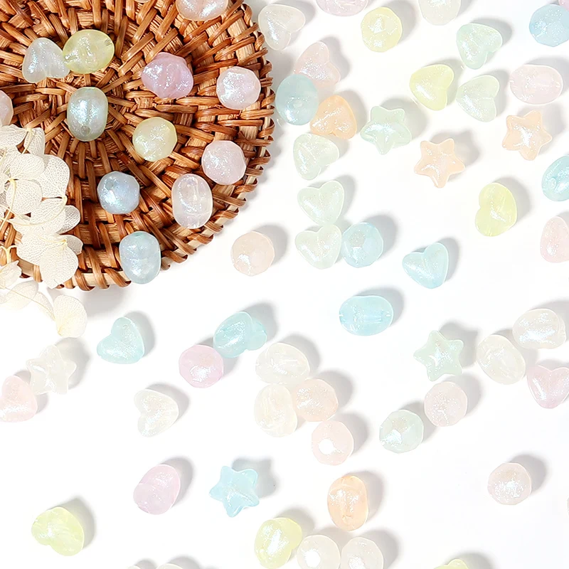 

100 шт./лот различных стилей акриловый прозрачный конфетный цвет Шарм браслет ожерелье бисер для изготовления ювелирных изделий DIY Аксессуар...