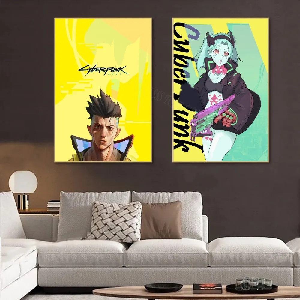 Анимация C-Cyberpunk E-Edgerunners плакат настенное искусство домашний Декор комната