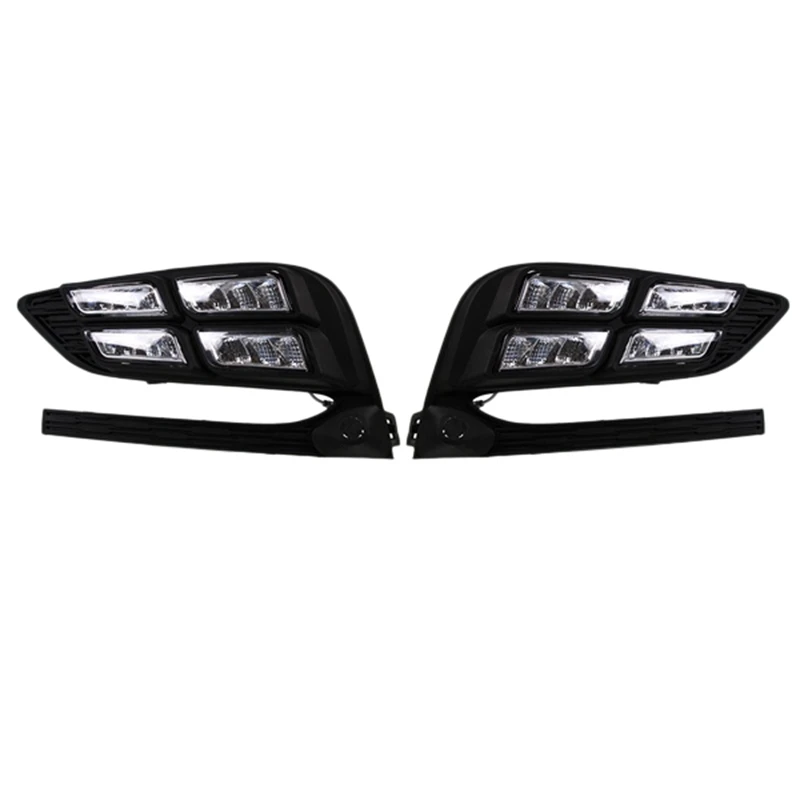 

LED DRL Daytime Running Lights Fog Light Driving Bumper Fit For Chevy Cruze 2016-2018