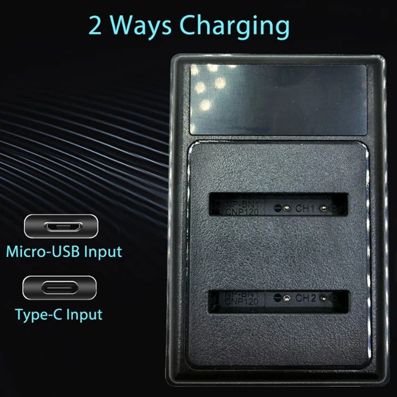 Зарядное устройство со светодиодной подсветкой и двумя USB-портами для камеры Sony