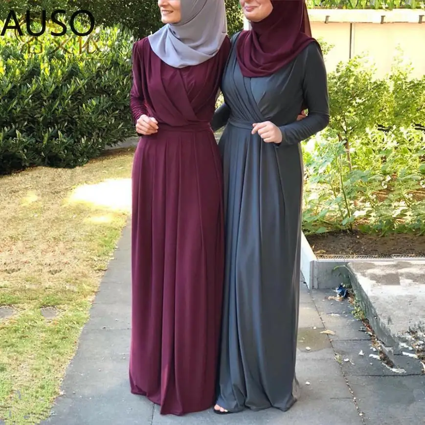 Турецкий мусульманский модный хиджаб платье мусульманская одежда Abayas Макси африканские платья для женщин Vestidos