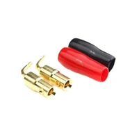 2pcs 2mm solid copper gold plated digital plug audio stereo jack converts banana connector for electronic and digital products