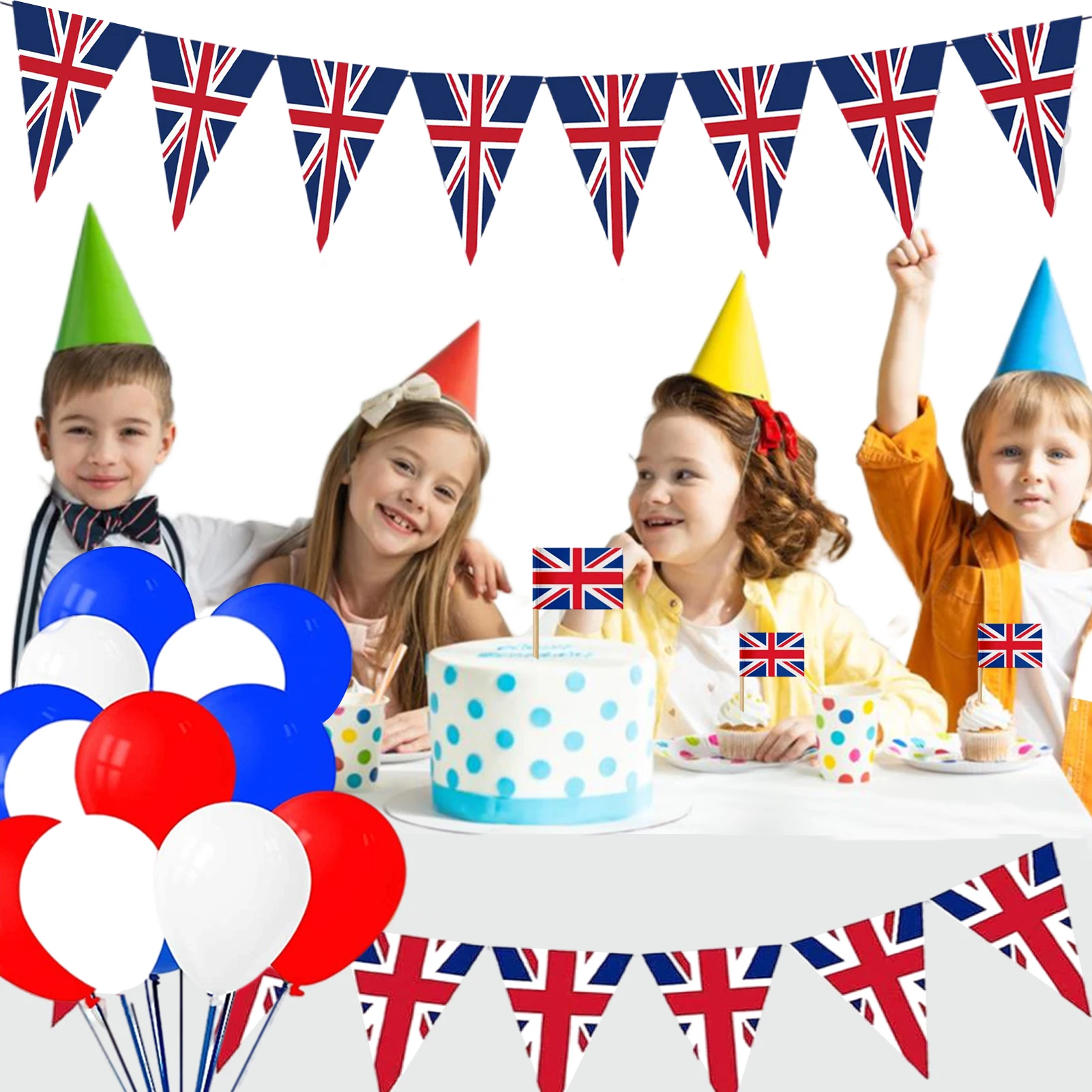 

Party Decor Union Jack Patriotic Themed 2.5m Bunting Banner Vote Conservatives Campaign British 3 Pcs British Bunting Banner 10