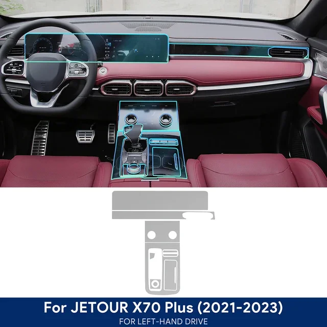 

Для Jetour X70 Plus 2021 2022 2023, автомобильный навигационный экран, коробка передач, внутренняя защитная пленка из ТПУ, наклейка против царапин, LHD RHD
