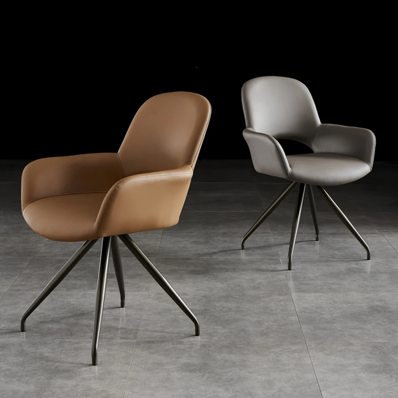 

Leather Throne Chair Dining Room Luxury Bedroom Salon Chair Dining Room Nordic Conference Sedie Da Pranzo Kitchen Furniture