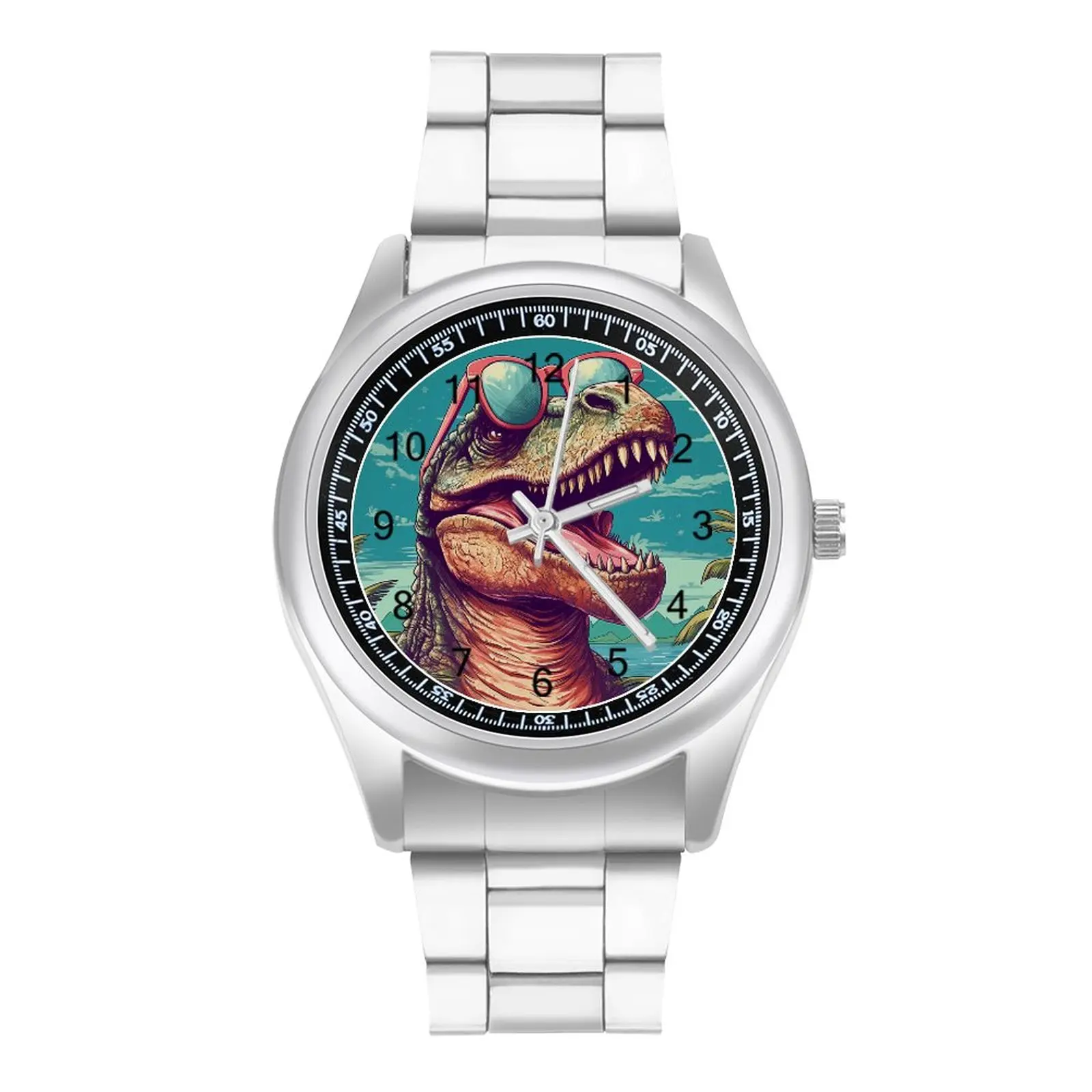 

Dinosaur Quartz Watch Sunny Beach Sunglasses Graphic Classy Ladies Wrist Watches Design Stainless Sports Hot Sale Wristwatch