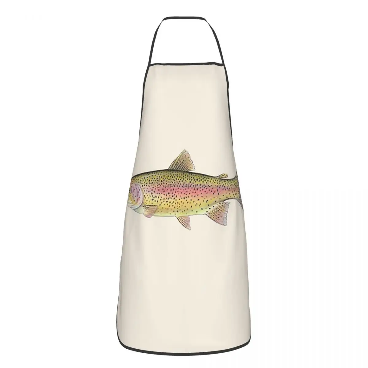 

Rainbow Trout (Oncorhynchus Mykiss) Apron Funny Home Kitchen Chef Cleaning Tablier Cooking Cuisine Bib for Adult Unisex Painting