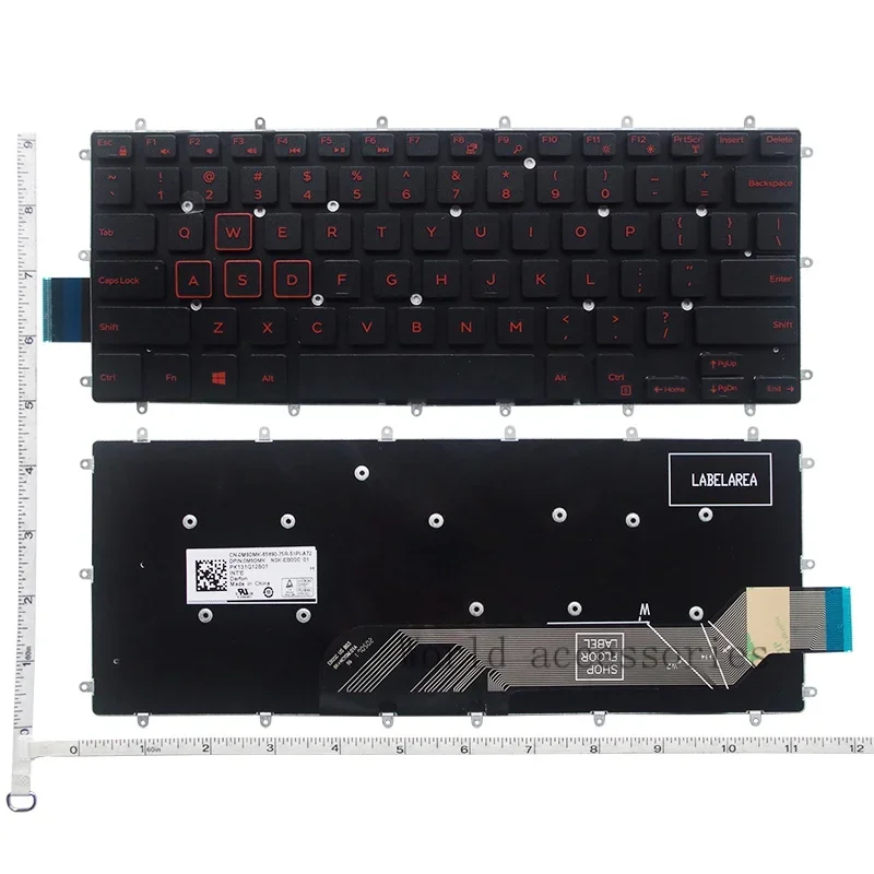 Новая английская клавиатура с подсветкой для ноутбука Dell Inspiron 15 5568 7569 7579 7378 7368 2-в-1