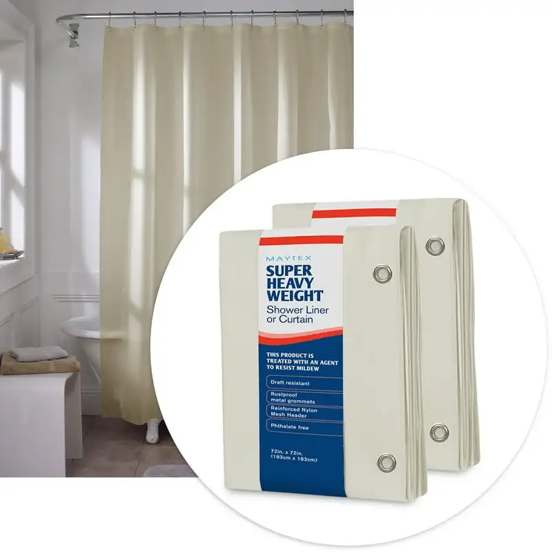 

Beige Super Heavyweight Solid Print Vinyl Shower Curtain Liner, 72 Crip gang Bathroom accessories sets luxury Bathroom shower cu