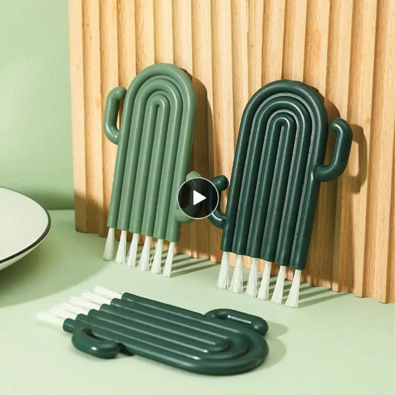 

Cactus Bending Bending Brush Light Luxury Nylon Brush Head Rubber Ring Cleaning Brush Plastic Gap Brush Household Accessories