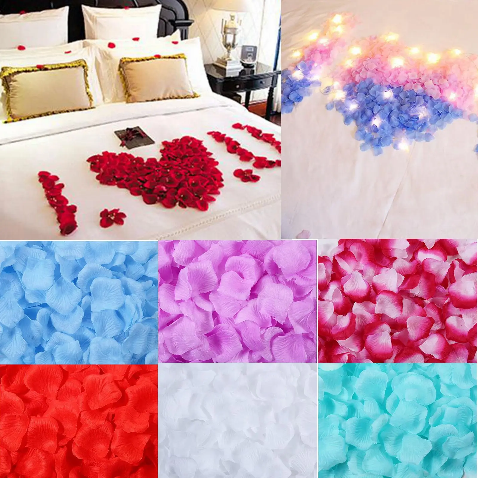 

100PCS Fake Rose Petals Flower Toss Silk Petal Artificial Petals Wedding decoration Confetti Party Valentine Event Decoration