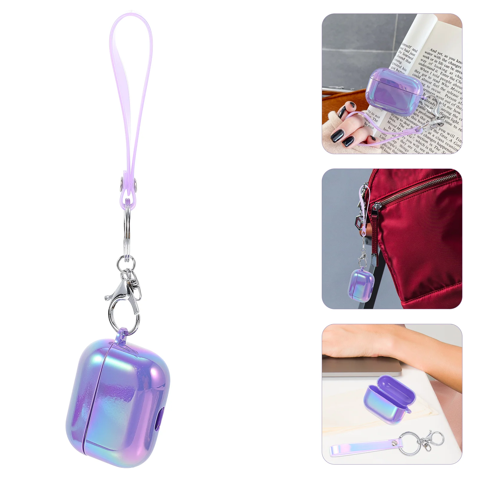 

Shiny Earphone Case Delicate Earphone Protector Compatible with Airpods Pro3