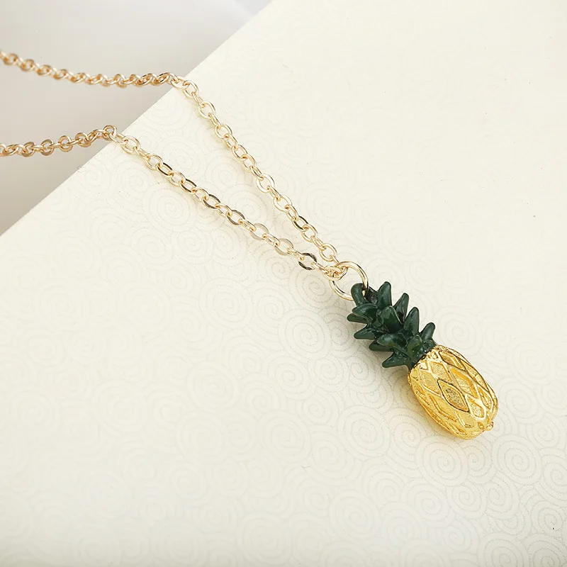

New Products Hot Selling Fashion Trend Jewelry Fruit Jewelry Pineapple Pendant Necklace