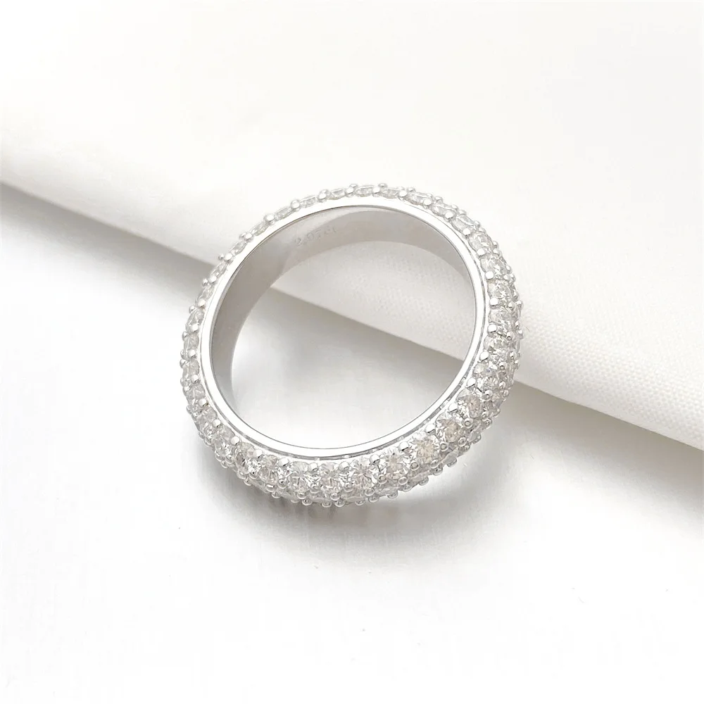 Moissanite Rings For Women S925 Silver Wedding Diamond Ring Jewelry Men High-End Jewelry Pass Tester Free Shipping