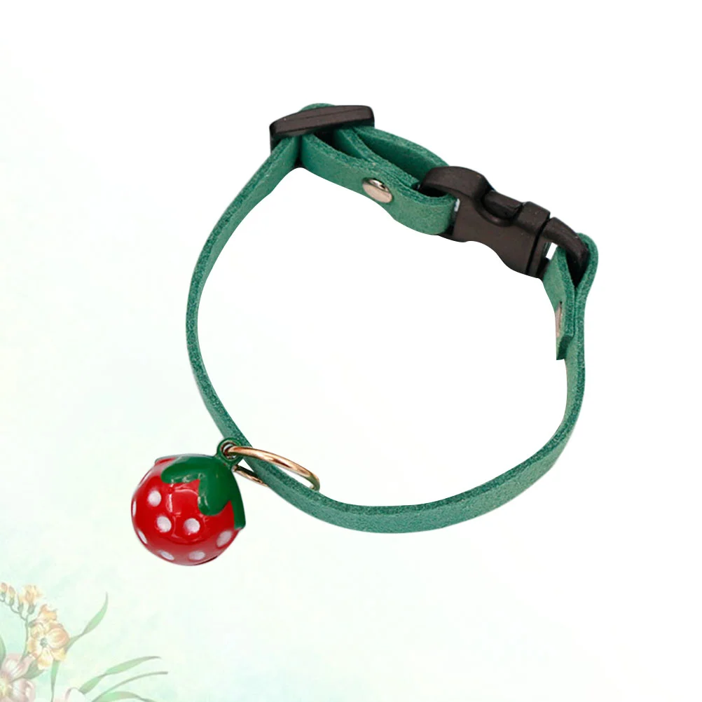 

1pc Collar Creative Adjustable Strawberry Bell Ornament Collar Ring Necklace Supplies for Cat