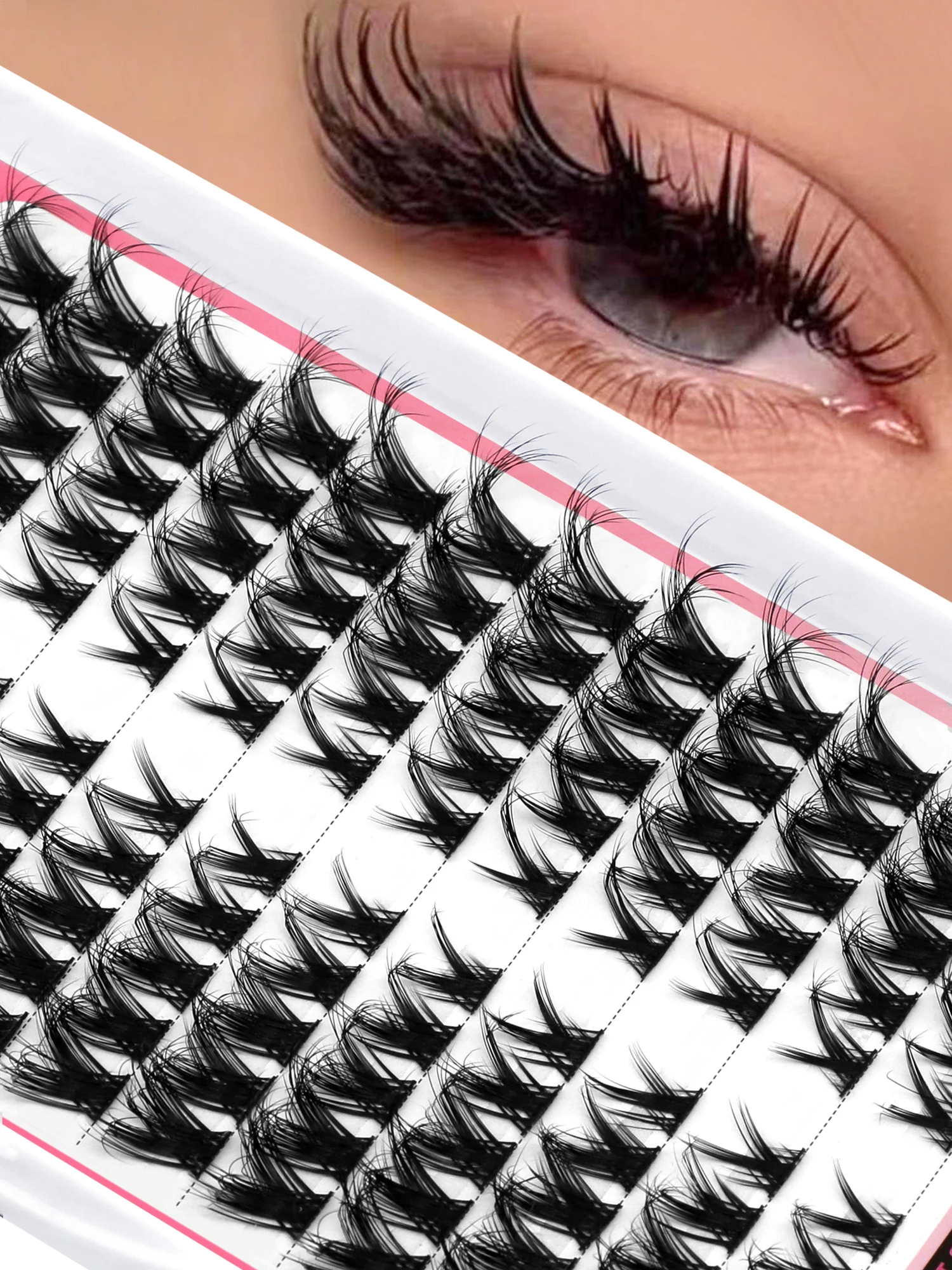 Накладные ресницы GROINNEYA кошачий глаз индивидуальные натуральный вид смешанный