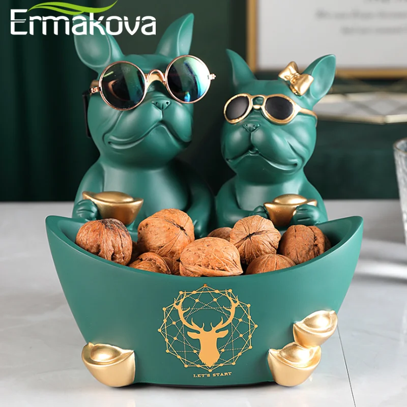 ERMAKOVA креативная полимерная статуя возлюбленного бульдога собаки Скульптура