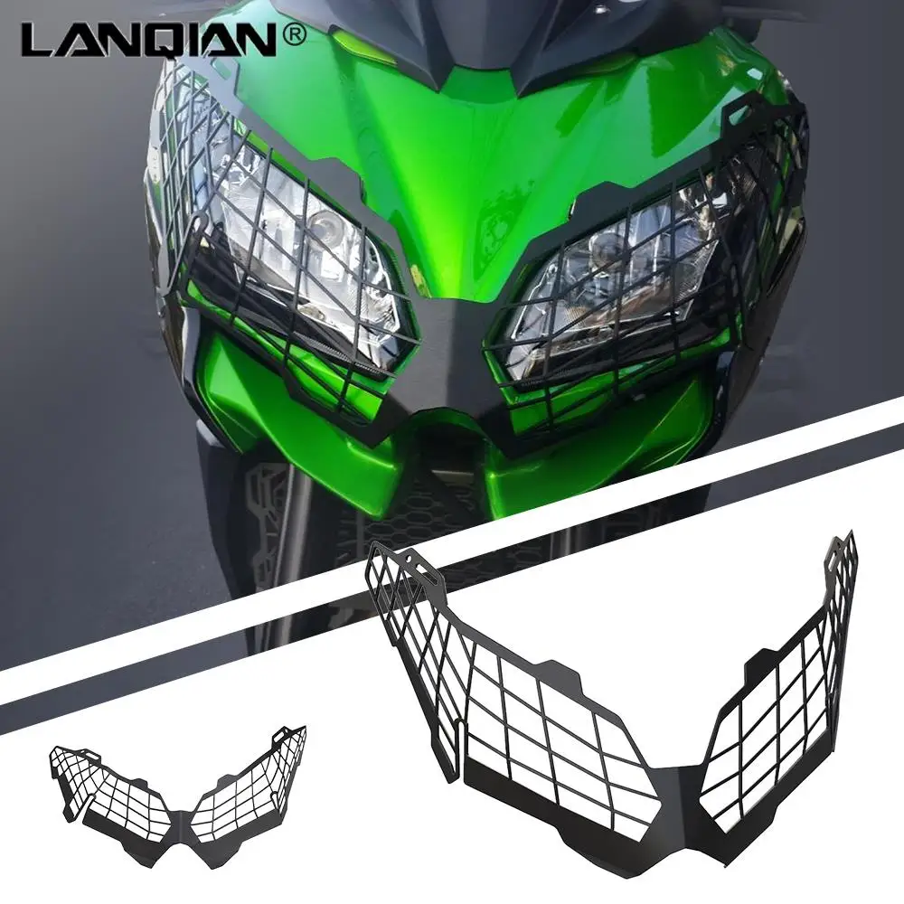 

For KAWASAKI Versys 650 2015-2021 VERSYS 1000 2015-2018 Headlight Shield Guard Protector Headlamp Mesh Grille Cover Aluminium