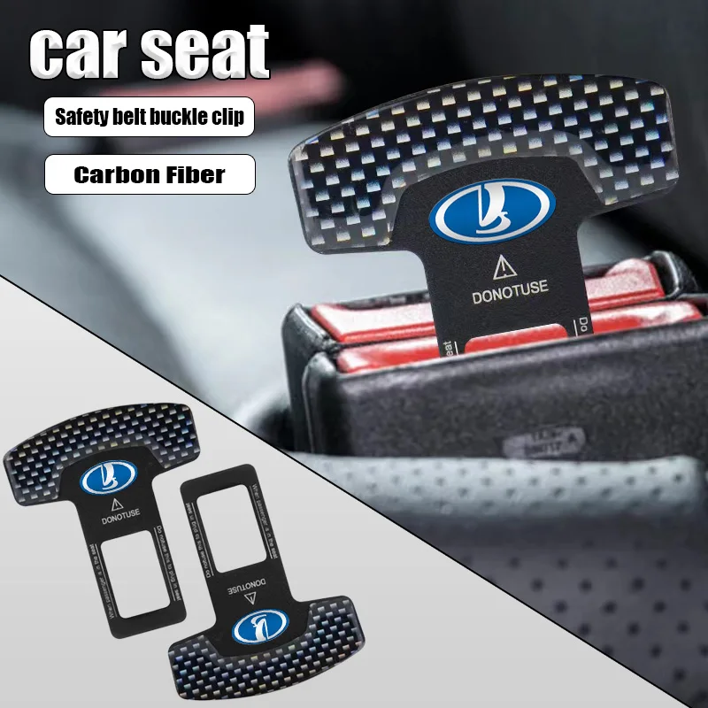 

1 шт. или 2 шт. Зажим для ремня безопасности из углеродного волокна для Lada Niva Vesta Granta Priora Fl Xray 2107 Largus Niva 4 × 4