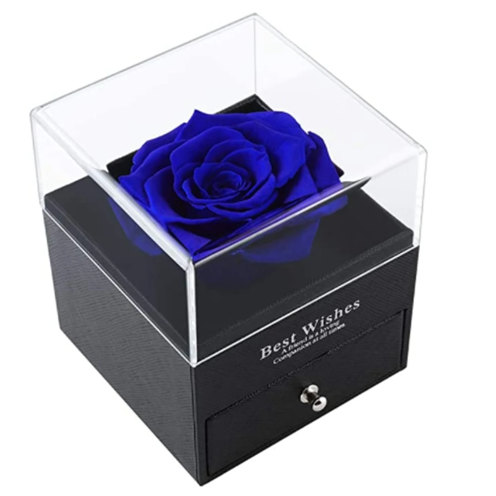 

Чехол с натуральными розовыми шкатулками и кольцом для украшений