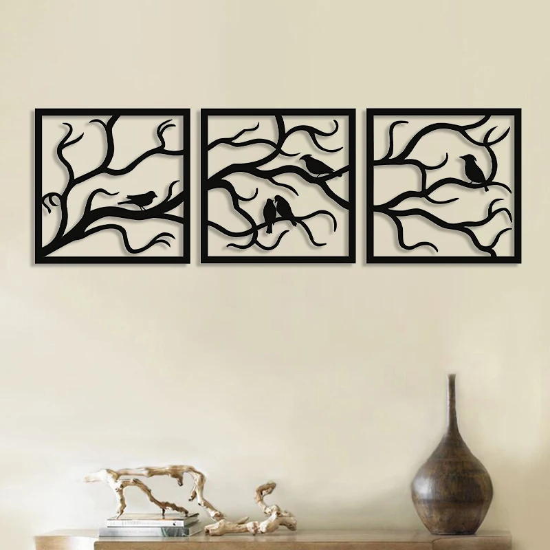 

Birds On Branches Room Decor Aesthetic Wall Decor Black Acrylic Material Optional Sizes Stick On Wall