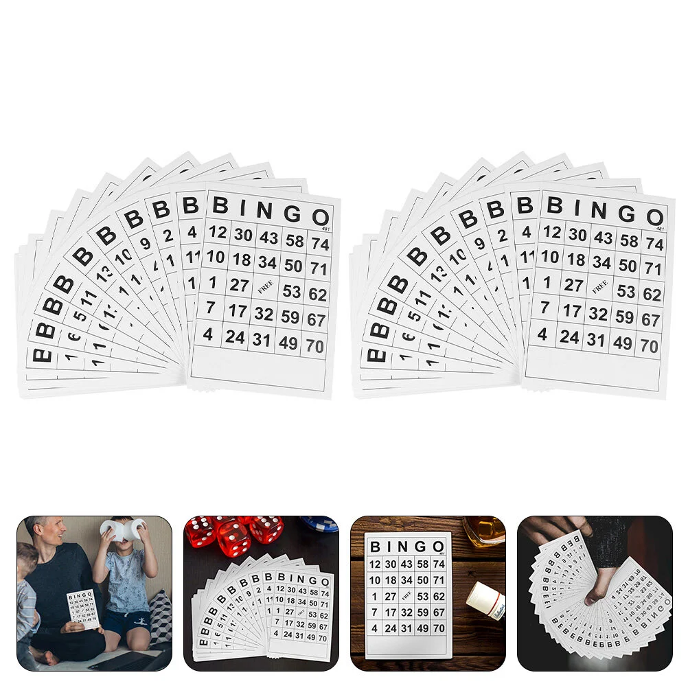 

120 Pcs Bingo Cards Interesting Party Game Interactive Adukt Toys Disposable Paper Funny Child Blanks
