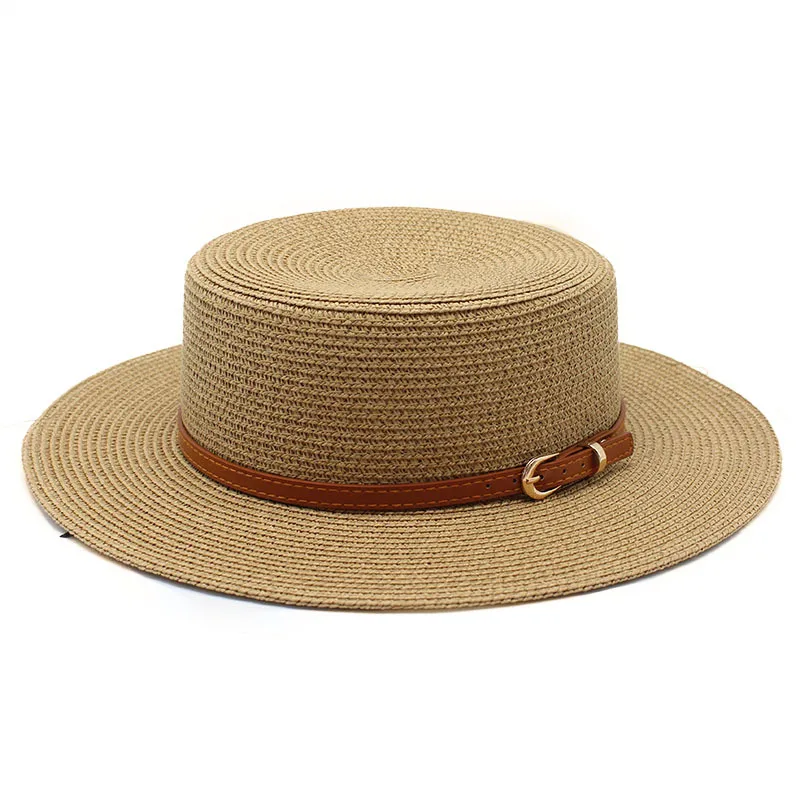 

Summer Straw Sun Hat Belt Visor Trilby Jazz Women Chapeau Femme Male Fedora Summer Elope Beach Sun Straw Panama Hat Beach Caps