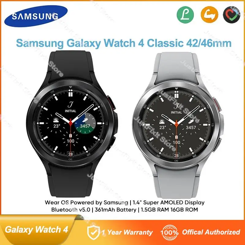 Samsung Galaxy Watch 4 Classic 46mm Smartwatch Super AMOLED Display Blood Pressure Measurement Fitness Watch