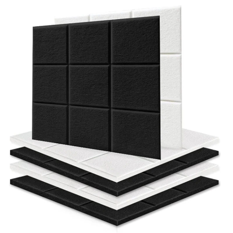 

6Pcs 3D Acoustic Panels High Density Soundproof Wall Panels Beveled Edge Sound Absorbing Tiles for Wall Decor,Studio,Etc