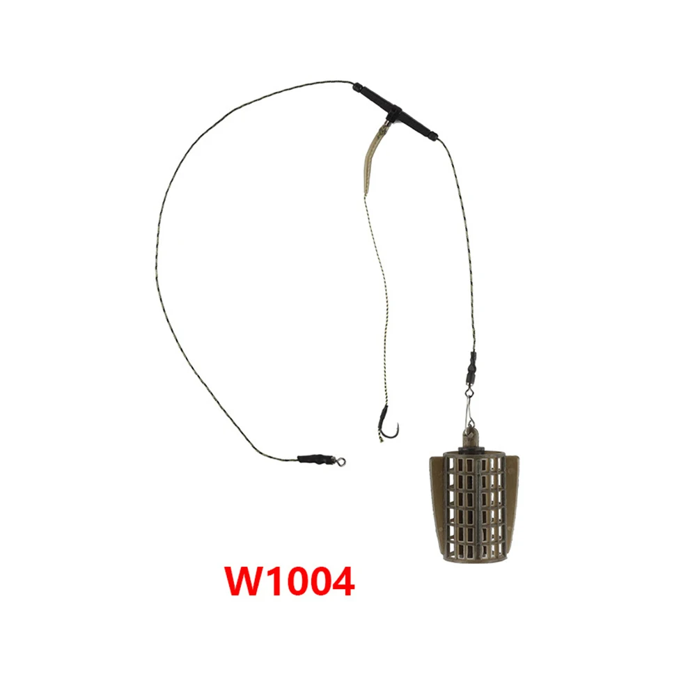 

Bait Cage Carp Fishing Trap Basket Feeder Holder Leader Core Line With Fish Hook Wire Cage Fish Hook Accessories