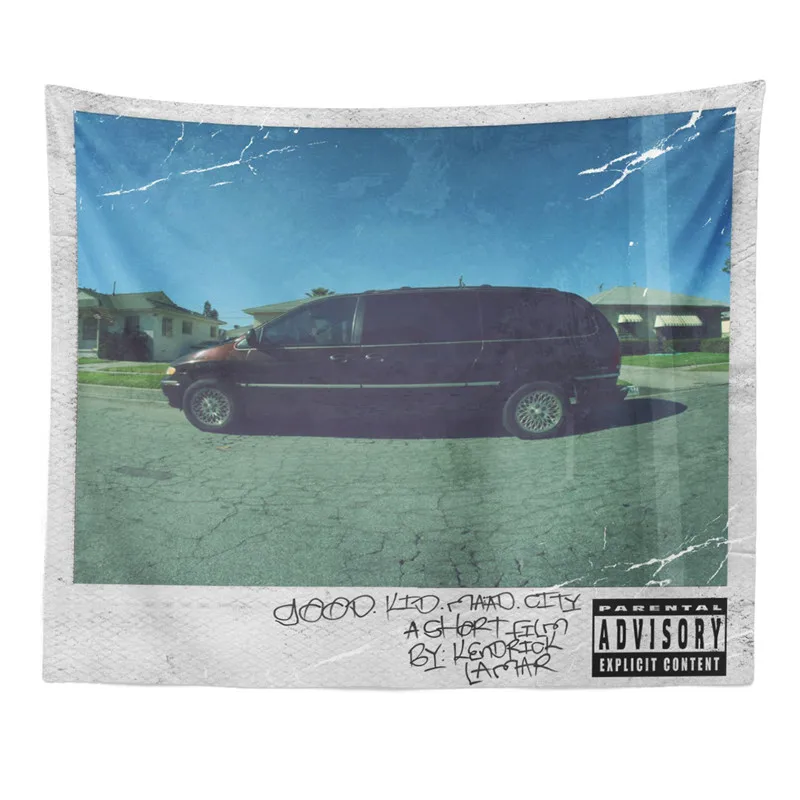

Good Kid M.A.A.D City Kendrick Lamar Tapestry Wall Hanging Art for Bedroom Living Room Decor College Dorm Party Backdrop