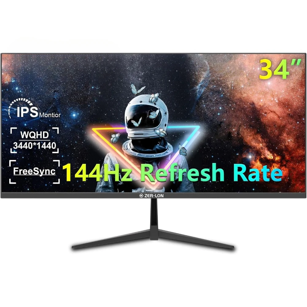 34-дюймовый ультраширокий игровой монитор для IPS 21:9 Ultra-WQHD 3440x1440P компьютерный AMD