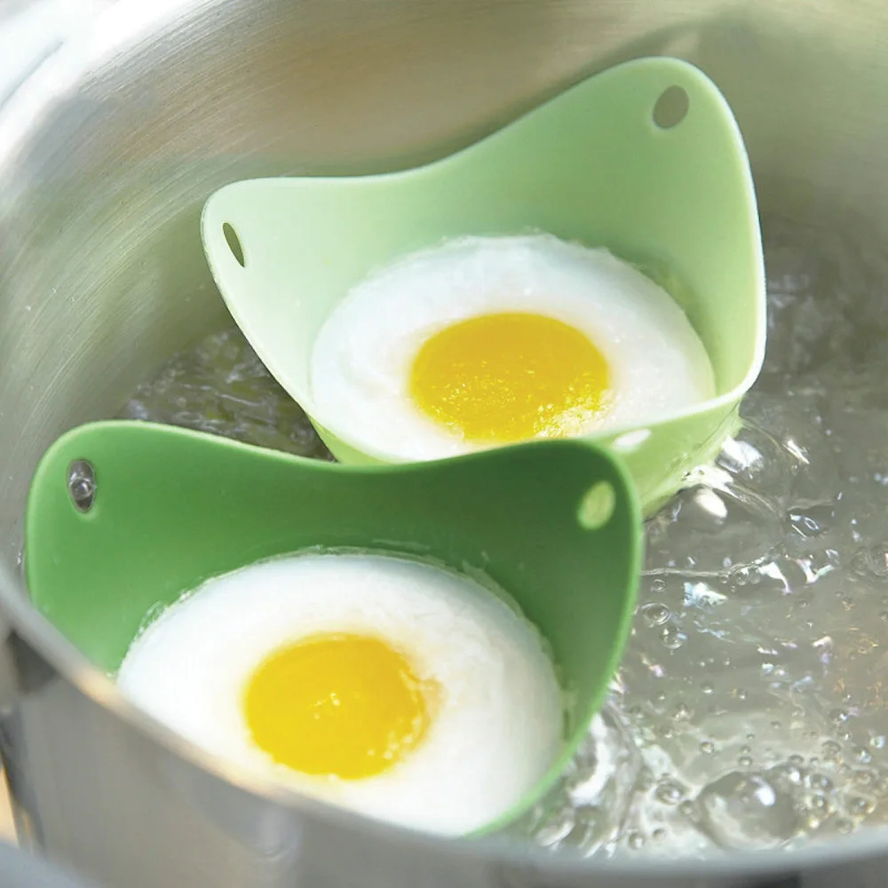

2Pcs Silicone Egg Poacher Poaching Pods Pan Mould Kitchen Cooking Tool