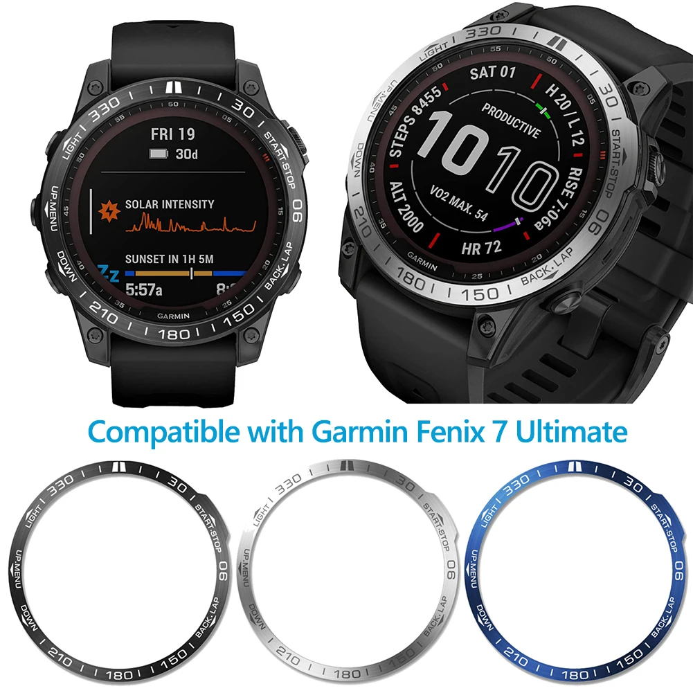 

Quality Watch Bezel For Garmin Fenix 7 Ultimate/7S Elite/7X Watch Metal Anti-fall Protector Cover Case Frame Bumper Ring Replace