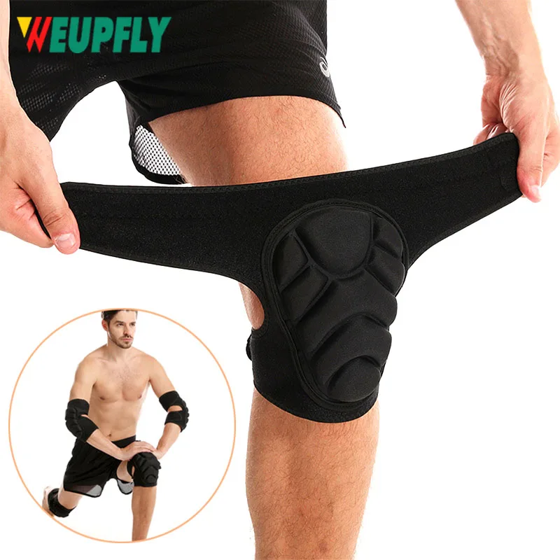 

1 Pair Elbow Knee Pads Brace Support for Gardening,Construction Work, Anti Slip Collision Avoidance Kneepads with Thick EVA Foam