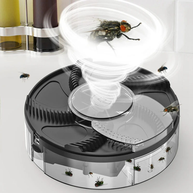 

Household Automatic Electric Trap Machine Kitchens Killing Bait Flies Flycatcher Rotation Charing Traps Restaurants Upgraded