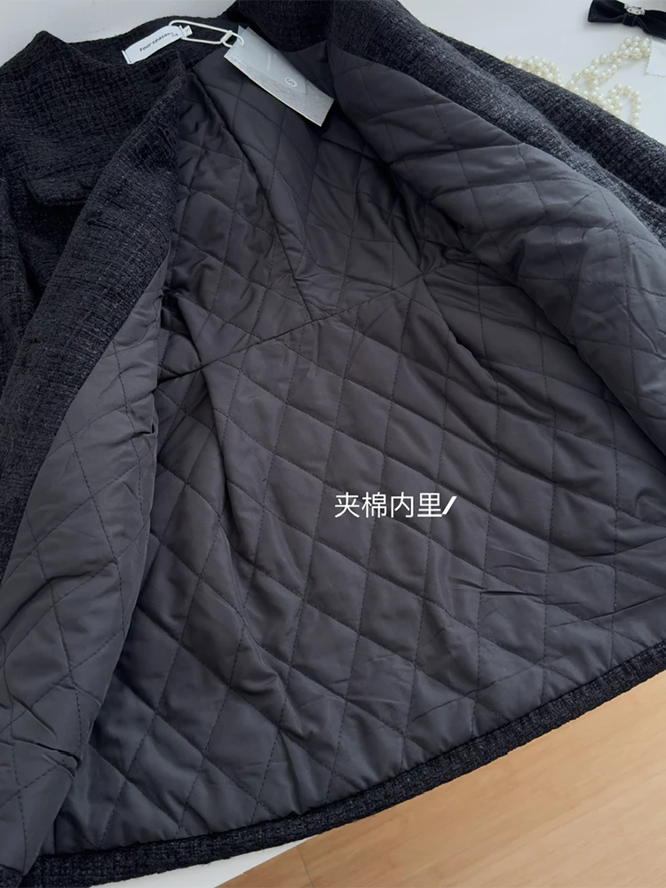 Женский черный готический костюм из двух предметов винтажное роскошное пальто с