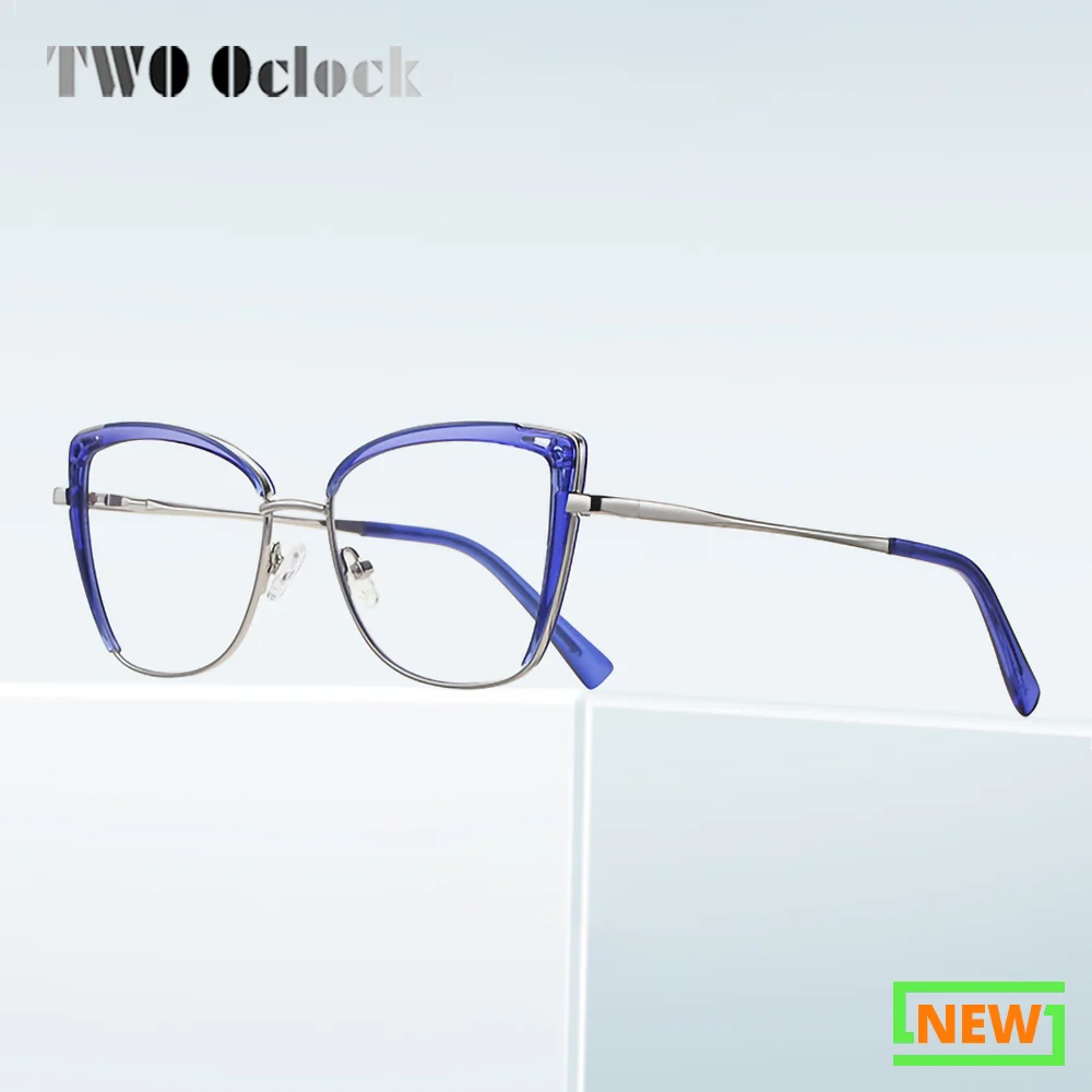 Женские оправы для очков без от близорукости цвет синий 2025