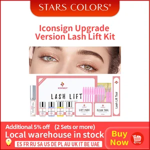 ICONSIGN, обновленная версия, набор для подтяжки ресниц, подтягивающие ресницы, завитые ресницы, перманентные ресницы, инструмент для макияжа для салона, домашнего использования