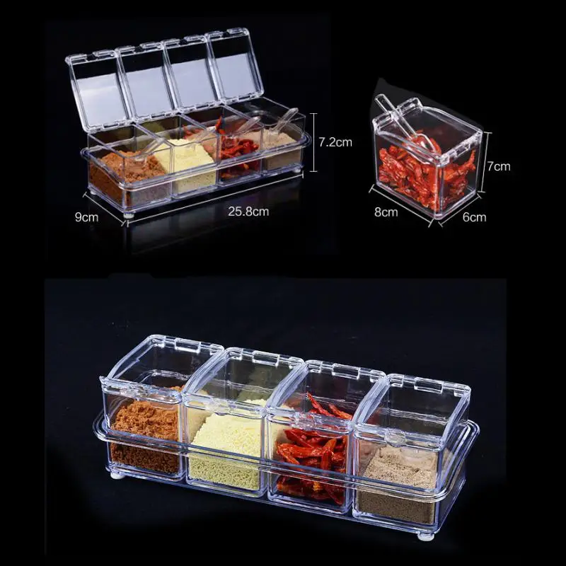 Многофункциональный прозрачный контейнер для приправ стеллаж хранения