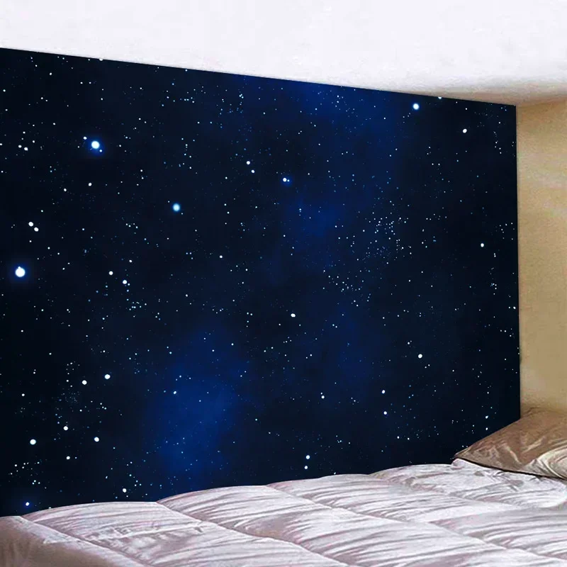 Гобелен с лесным звездным небом лунный свет ночь психоделическое богемное