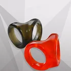Силиконовое кольцо для пениса, мягкое гибкое кольцо для пениса для подвязки мошонки, эректионное двойное кольцо для задержки эякуляции, увеличения потенции, кольцо ToyLock для секса